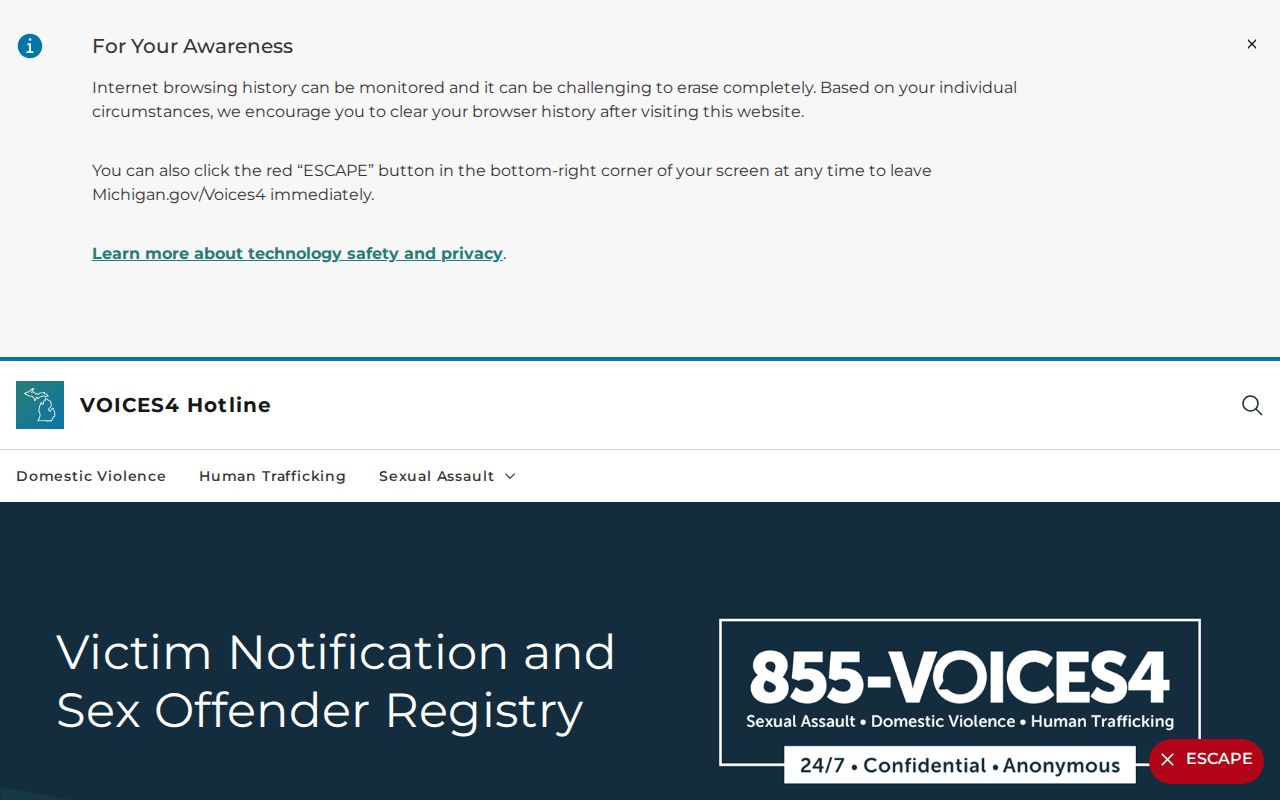 Michigan registry information for Leelanau County sex offender lookup